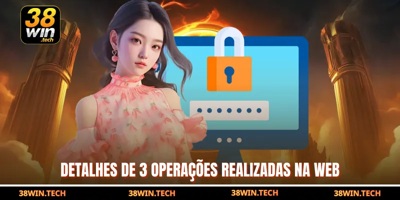 Detalhes de 3 operações realizadas na web